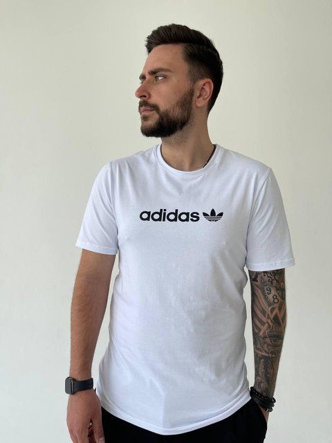 Чоловічі футболки Adidas біла бавовняна Теніска Адідас Univer-000523 (коп3) фото