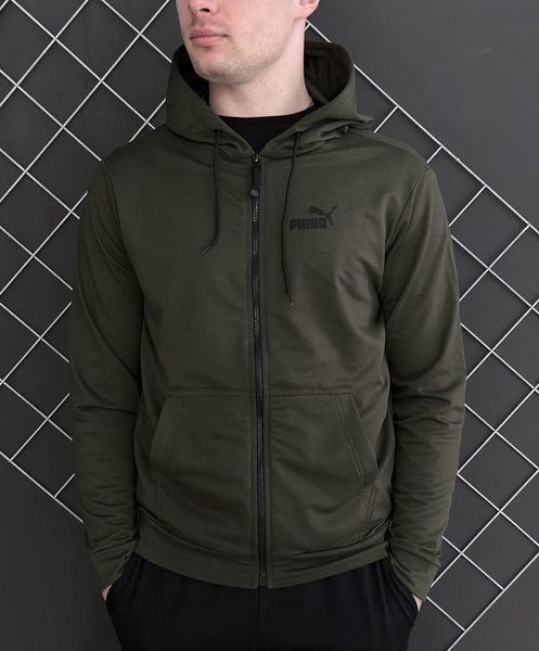 Чоловіча толстовка The North Face на блискавці чорна Кофта ТНФ з капюшоном однотонна Rap-RD0113 фото