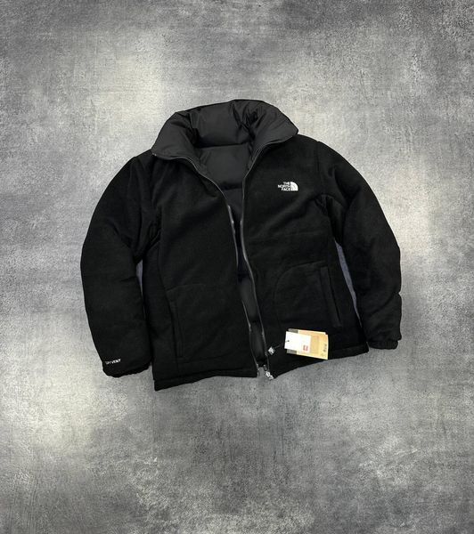 Мужская зимняя куртка The North Face без капюшона Пуховик ТНФ двусторонний Armo-N3339-3 фото