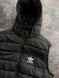 Мужская жилетка Adidas с капюшоном черная Безрукавка Адидас Мой-59 1 фото 3