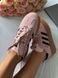 Жіночі кросівки Adidas Gazelle на платформі замшеві рожеві Адідас Газелі Arm-03456 (коп1) фото 2