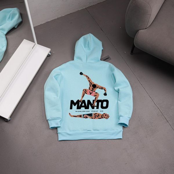 Мужское зимнее худи Manto Stomp бежевое Кофта с капюшоном Манто Ads-471 фото