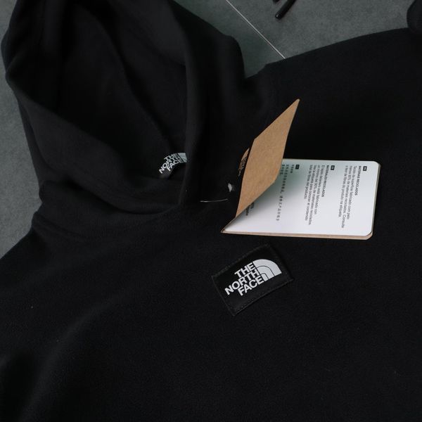 Чоловічий зимовий спортивний костюм The North Face плюшевий чорний Набір ТНФ Костюм Куртка Шапка Ads-586 фото