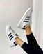 Женские кроссовки Adidas Superstar White Адидас суперстар белые классические Arm-SPST01 фото 2