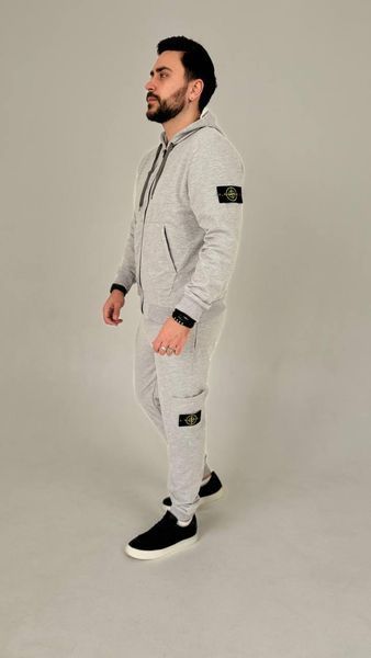 Мужской спортивный костюм Stone Island с капюшоном хаки Комплект Стон Айленд Толстовка Штаны Univer-22 4 фото