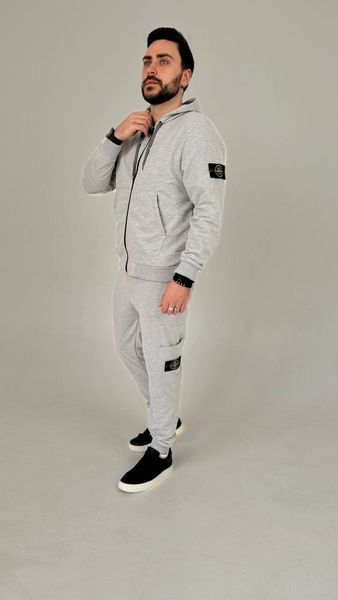 Мужской спортивный костюм Stone Island с капюшоном хаки Комплект Стон Айленд Толстовка Штаны Univer-22 4 фото