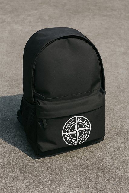 Рюкзак Stone Island чорний Intr-1611550767 (коп1) фото