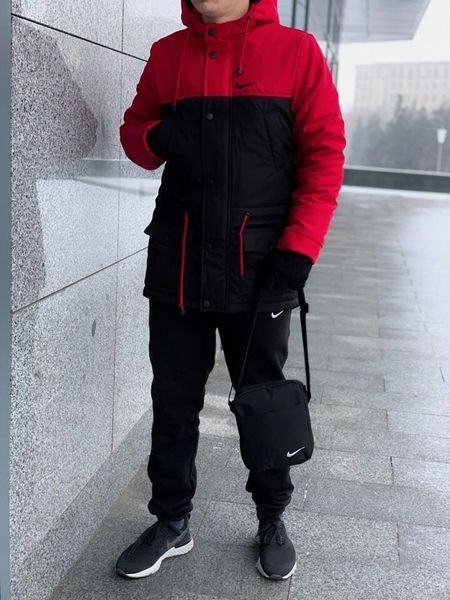 Мужской зимний комплект Nike Штаны Барсетка черная Intr-1592301183 фото
