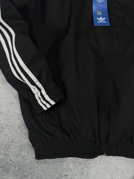 Мужская ветровка Adidas рефлектив без капюшона черная Куртка Адидас Хар-530 1 фото