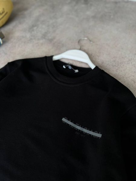 Чоловічий світшот Balenciaga чорний Кофта Баленсіага без капюшона Моло-7893 фото