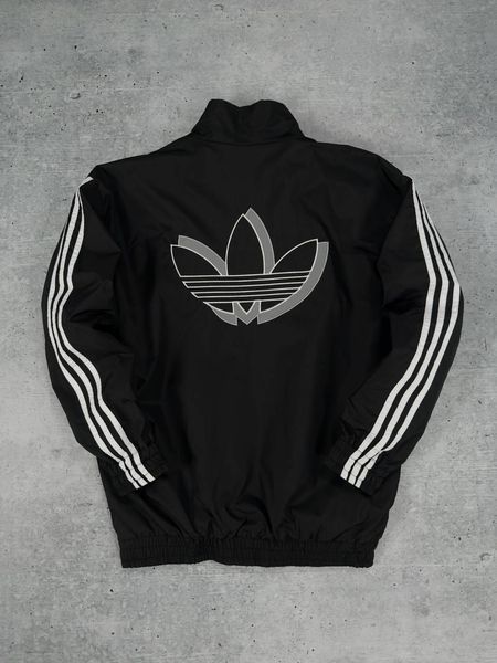 Мужская ветровка Adidas рефлектив без капюшона черная Куртка Адидас Хар-530 1 фото