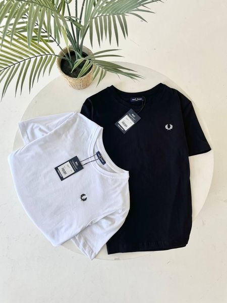 Чоловіча футболка Fred Perry чорна бавовняна Фред Перрі Гла-93 фото