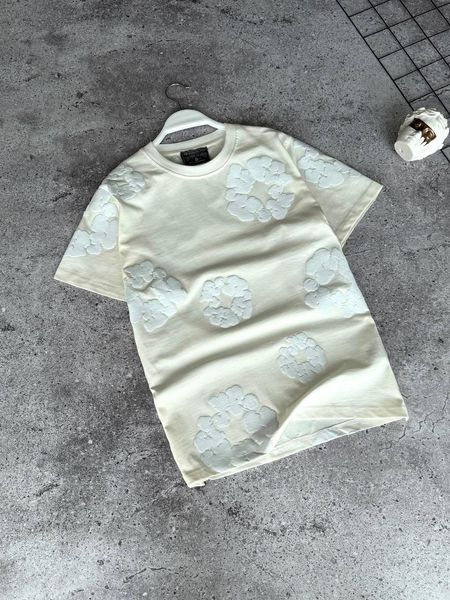 Мужская футболка Denim Tears молочная хлопковая Тенниска Деним Тирс Моло-7776 фото