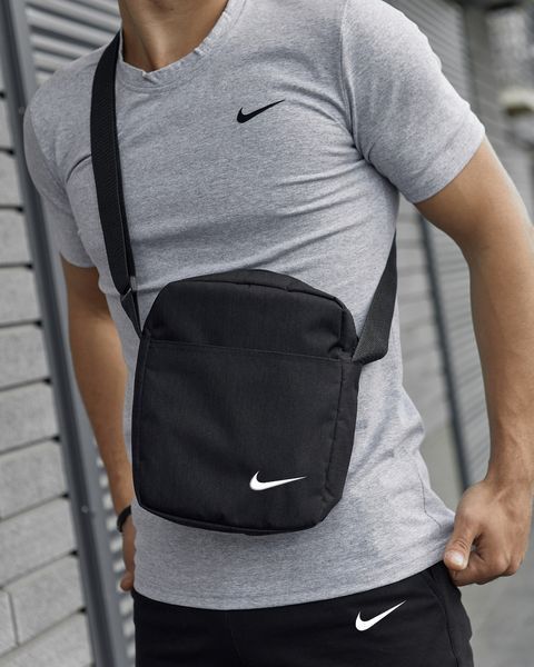 Чоловічий літній костюм Nike Футболка Шорти Барсетка сірий комплект Найк Intr-1587630626 фото