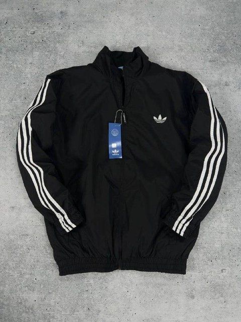 Мужская ветровка Adidas рефлектив без капюшона черная Куртка Адидас Хар-530 1 фото