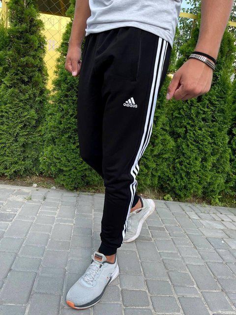 Мужские спортивные штаны Adidas черные Pav-06/2 (коп4) фото