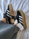 Женские кроссовки Adidas Gazelle на платформе замшевые черные Адидас Газели Arm-0284 фото 4