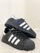 Женские кроссовки Adidas Superstar Black черные классические Адидас суперстар Скр-SL010104-ТА (коп1) фото 5
