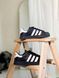 Женские кроссовки Adidas Superstar Black черные классические Адидас суперстар Скр-SL010104-ТА (коп1) фото 3