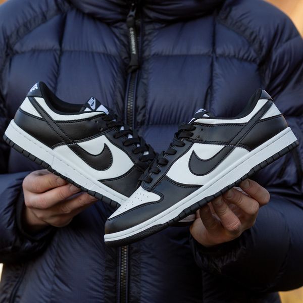 Чоловічі кросівки Nike SB Dunk Low чорно-білі In-1104 фото