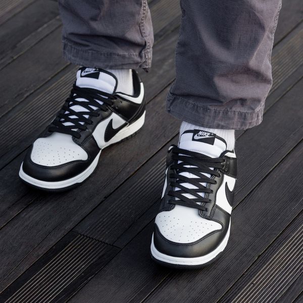 Чоловічі кросівки Nike SB Dunk Low чорно-білі In-1104 фото