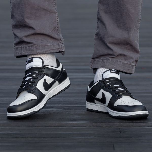 Чоловічі кросівки Nike SB Dunk Low чорно-білі In-1104 фото
