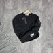 Чоловічий зимовий світшот Stone Island чорний Кофта без капюшона Стон Айленд з патчем Ads-50 фото 2
