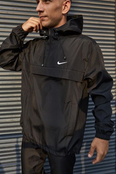 Мужской Анорак Nike черный Ветровка Найк демисезонная Intr-1590476337 фото