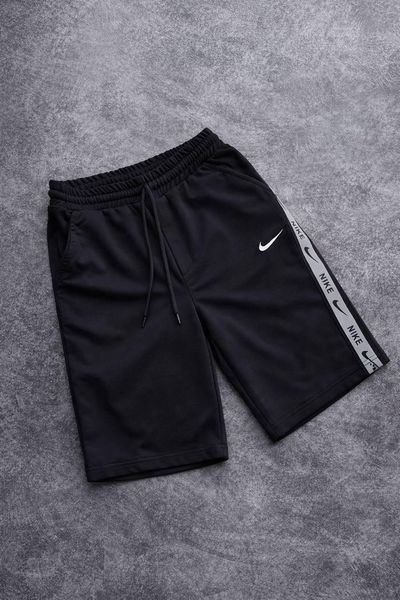 Чоловічі шорти Nike чорні з лампасами Pav-608 фото