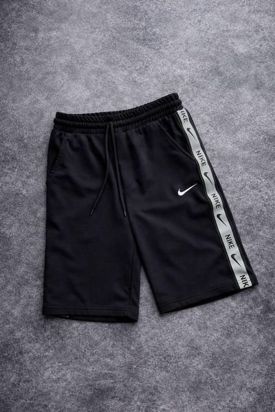 Чоловічі шорти Nike чорні з лампасами Pav-608 фото