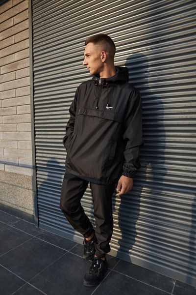 Мужской Анорак Nike черный Ветровка Найк демисезонная Intr-1590476337 фото