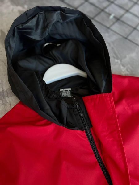 Чоловічий анорак Nike чорний з червоним Вітровка Найк весняна осіння Моло-LS12 фото