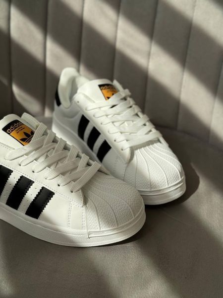Женские кроссовки Adidas Superstar классические белые Адидас Суперстар весенние осенние Скри-SLP011104 фото