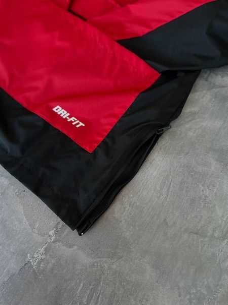 Чоловічий анорак Nike чорний з червоним Вітровка Найк весняна осіння Моло-LS12 фото