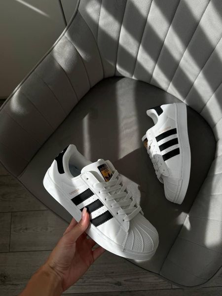 Женские кроссовки Adidas Superstar классические белые Адидас Суперстар весенние осенние Скри-SLP011104 фото