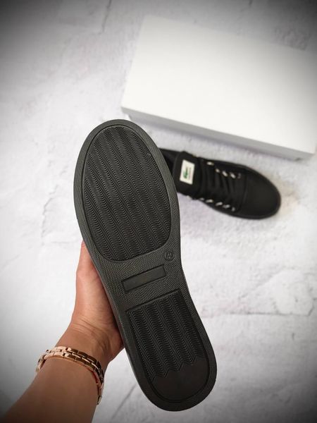 Кросівки чоловічі Lacoste чорні Кеди Лакост шкіряні Arm-LK004 (коп1) фото
