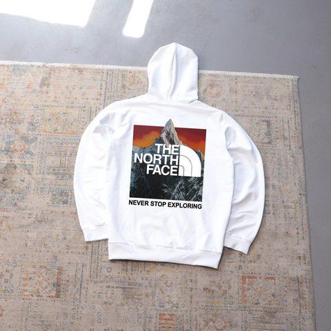 Чоловіче худі The North Face біле Толстовка ТНФ з капюшоном Ads-416 фото