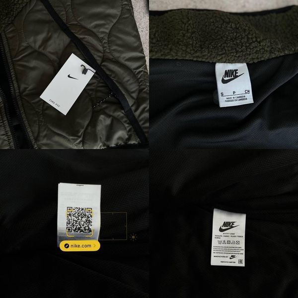 Мужская жилетка Nike без капюшона из плащевки хаки Безрукавка Найк демисезонная Моло-NS5 фото