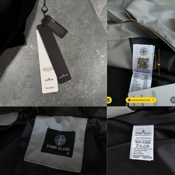 Мужская ветровка Stone Island с патчем серая Куртка Стон Айленд из плащевки Моло-SN105 фото