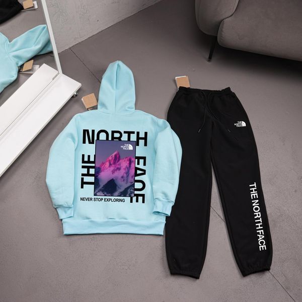 Мужской зимний спортивный костюм The North Face черный Комплект ТНФ Худи Штаны плащевка Ads-565 фото