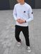 Чоловічий спортивний костюм Stone Island без капюшона білий Комплект Стон Айленд Світшот Штани Мой-1 9 фото 1