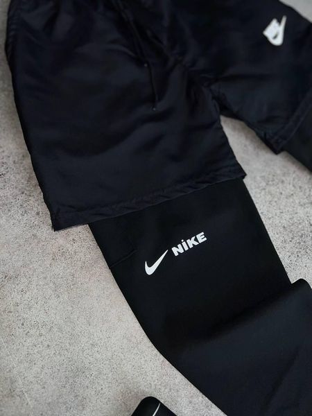 Чоловічі спортивні шорти Nike чорні з лосинами для тренувань Найк Моло-GH204 фото