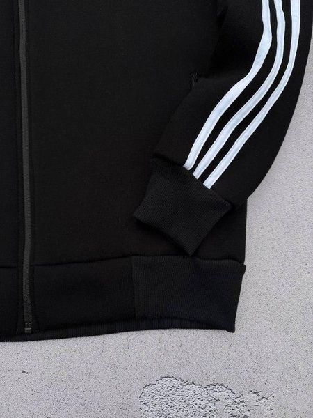 Мужской зимний спортивный костюм Adidas черный Комплект Адидас без капюшона Хар-302 фото