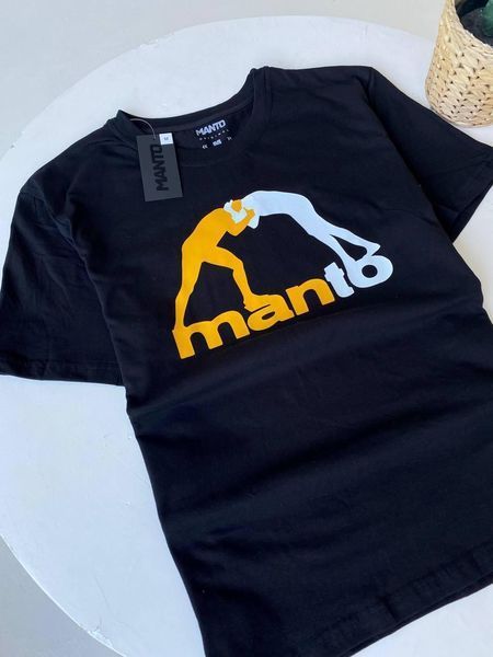 Чоловіча футболка Manto Classic чорна бавовняна Теніска Манто Cas-32 фото