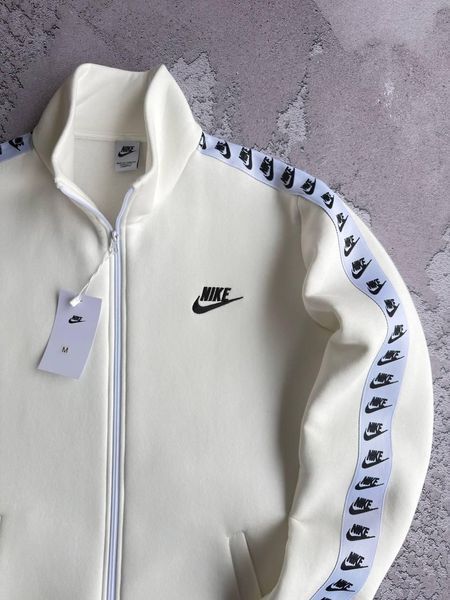 Чоловічий зимовий спортивний костюм Nike з лампасами молочний Комплект Найк без капюшона Хар-702 фото