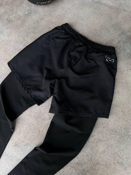 Чоловічі спортивні шорти Nike чорні з лосинами для тренувань Найк Моло-GH204 фото