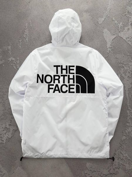 Чоловіча вітрівка The North Face з капюшоном біла Куртка ТНФ весняна Хар-559 фото
