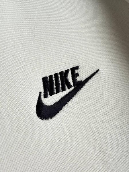 Чоловічий зимовий спортивний костюм Nike з лампасами молочний Комплект Найк без капюшона Хар-702 фото