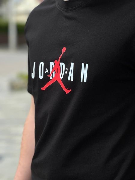 Мужская футболка Jordan черная хлопковая Тенниска Джордан Гла-14 (коп2) фото