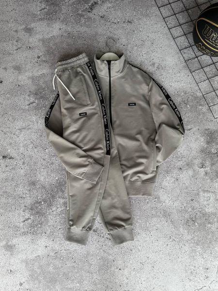 Чоловічий спортивний костюм Calvin Klein сірий Комплект Кельвін Кляйн без капюшона Моло-64SW фото
